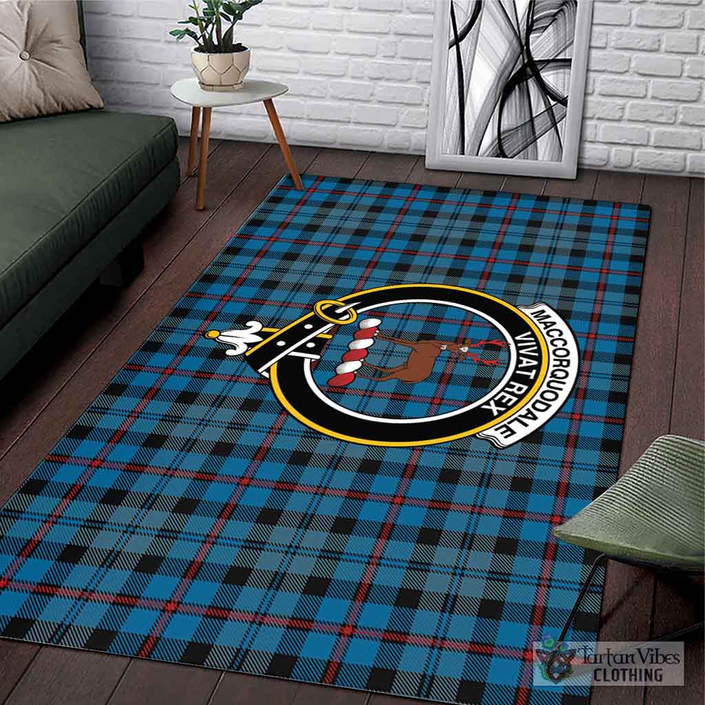 MacCorquodale (McCorquodale) Tartan Area Rug with Family Crest L 59*86 inch (150x220 cm) - Tartan Vibes Clothing