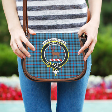 MacCorquodale (McCorquodale) Tartan Saddle Bag with Family Crest One Size 9.05*3.35*7.48 inch - Tartan Vibes Clothing