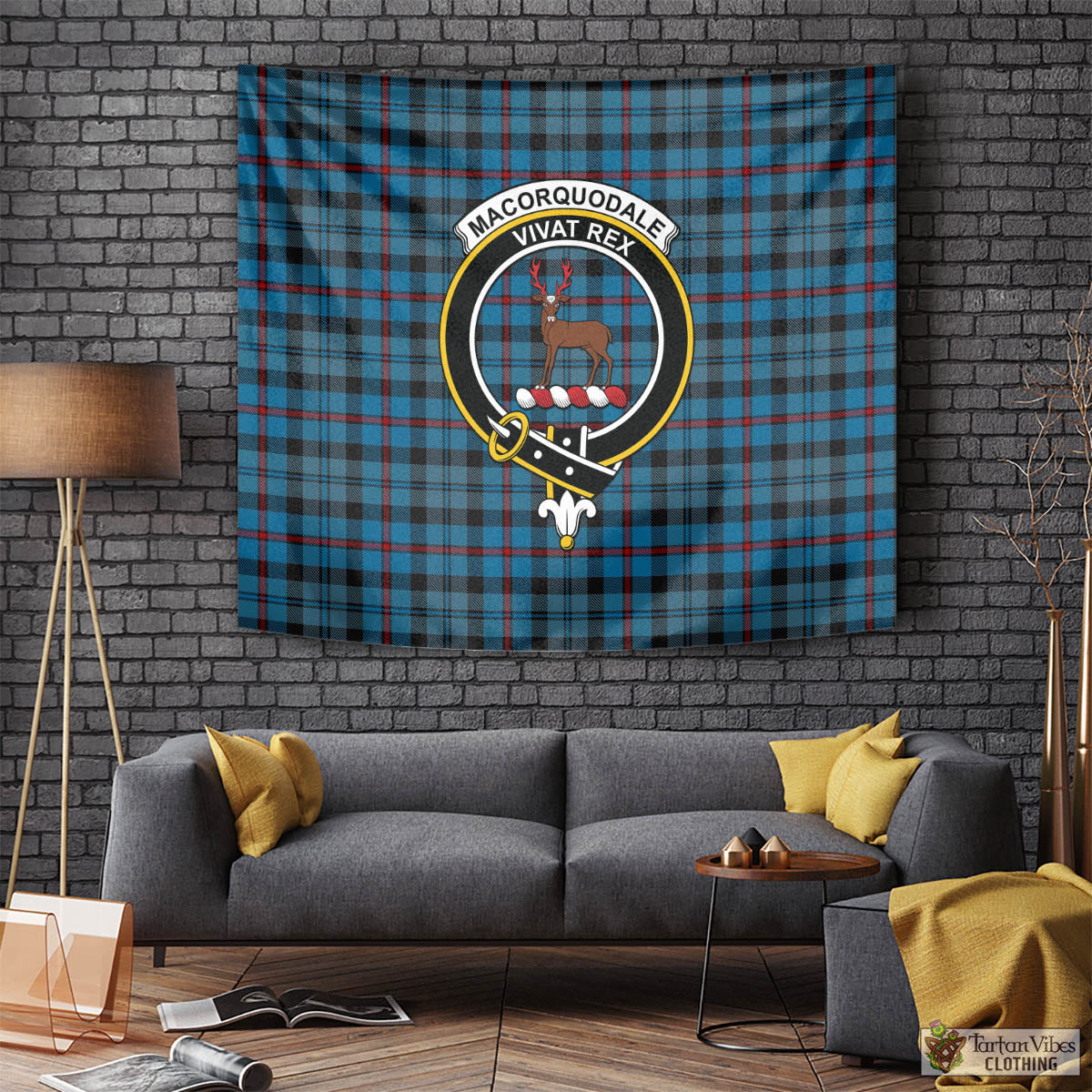 MacCorquodale (McCorquodale) Tartan Tapestry Wall Hanging and Home Decor for Room with Family Crest Tapestry - Tartan Vibes Clothing