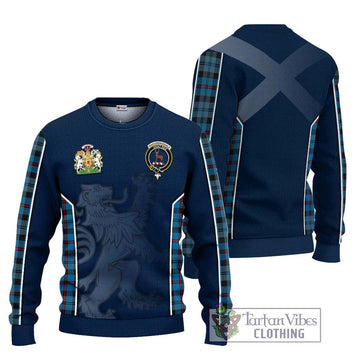MacCorquodale (McCorquodale) Tartan Ugly Sweater with Family Crest and Lion Rampant Vibes Sport Style Unisex - Tartan Vibes Clothing