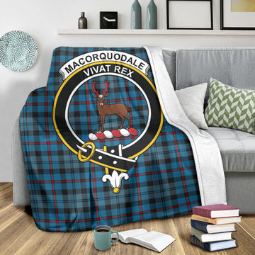 MacCorquodale (McCorquodale) Tartan Blanket with Family Crest X-Large 59 x 79 inches 150 x 200 cm - Tartan Vibes Clothing