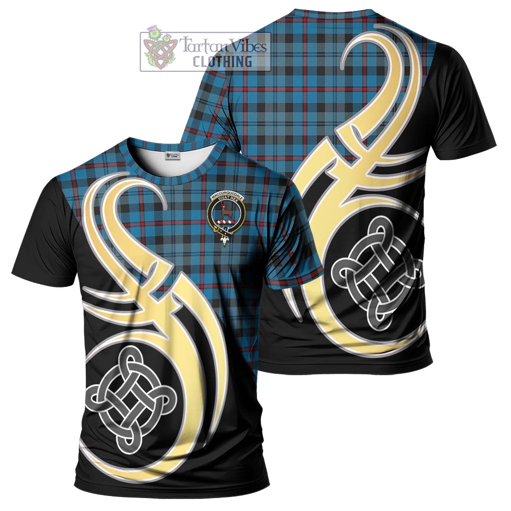MacCorquodale (McCorquodale) Tartan T-Shirt with Family Crest and Celtic Symbol Style Kid's Shirt - Tartan Vibes Clothing