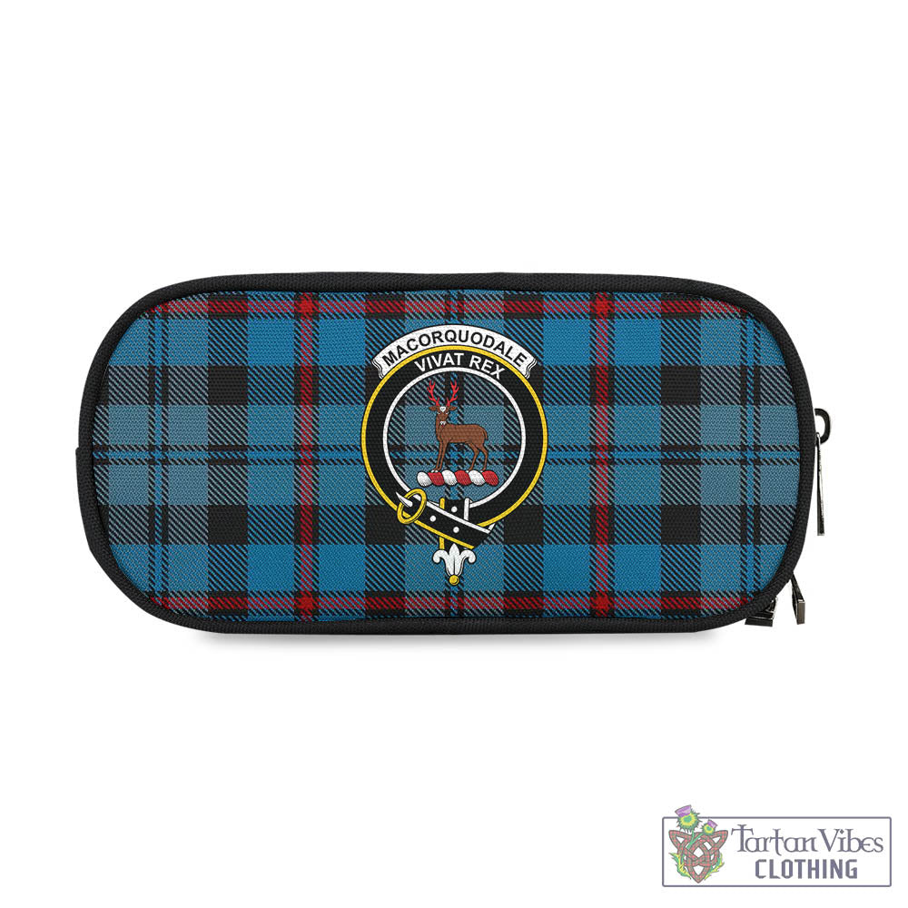 MacCorquodale (McCorquodale) Tartan Pen and Pencil Case with Family Crest One Size 4.13*8.74 inch - Tartan Vibes Clothing