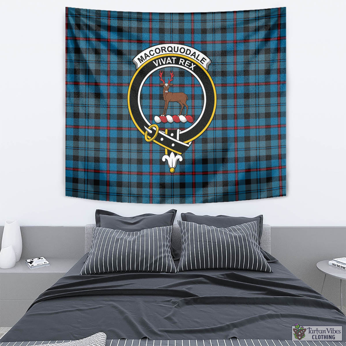 MacCorquodale (McCorquodale) Tartan Tapestry Wall Hanging and Home Decor for Room with Family Crest - Tartan Vibes Clothing