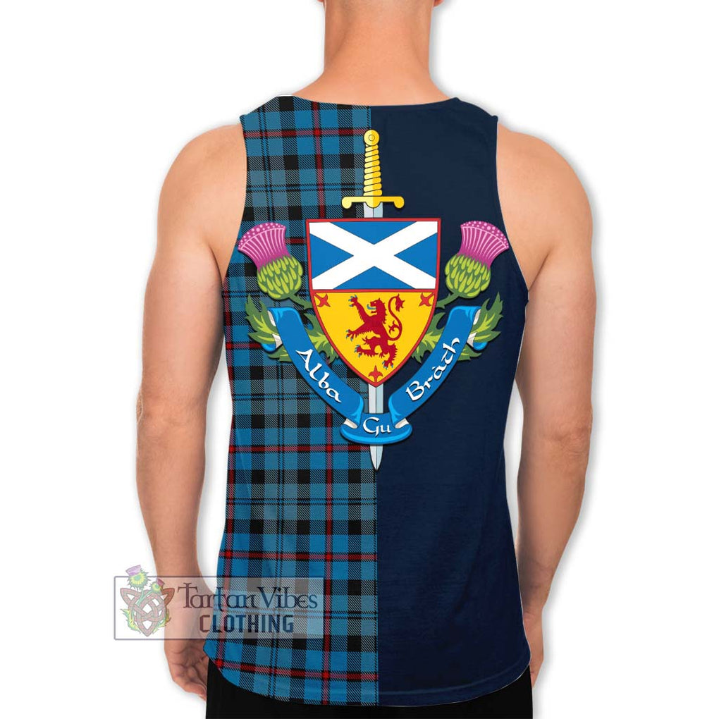 MacCorquodale (McCorquodale) Tartan Men's Tank Top Alba with Scottish Lion Royal Arm Half Style - Tartan Vibes Clothing