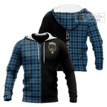 MacCorquodale (McCorquodale) Tartan Knitted Hoodie with Family Crest and Half Of Me Style Unisex Knitted Zip Hoodie - Tartan Vibes Clothing