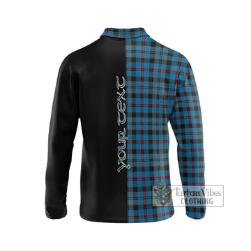 MacCorquodale (McCorquodale) Tartan Long Sleeve Polo Shirt with Family Crest and Half Of Me Style - Tartan Vibes Clothing