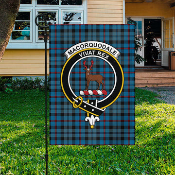 MacCorquodale Tartan Flag with Family Crest