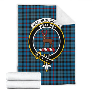 MacCorquodale Tartan Blanket with Family Crest