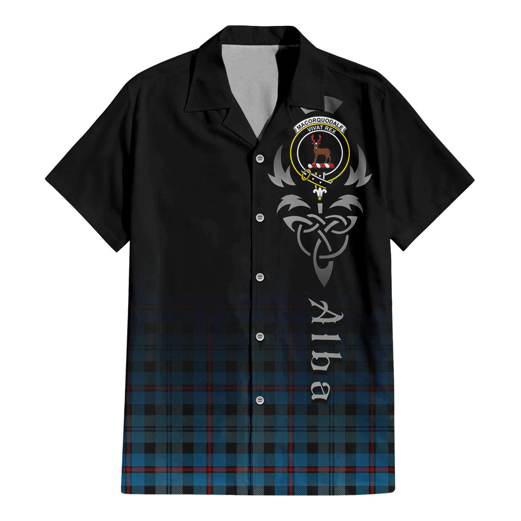 MacCorquodale (McCorquodale) Tartan Hawaiian Shirt Shirt Featuring Alba Gu Brath Family Crest Celtic Inspired - Tartan Vibes Clothing