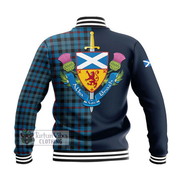 MacCorquodale (McCorquodale) Tartan Baseball Jacket Alba with Scottish Lion Royal Arm Half Style - Tartan Vibes Clothing