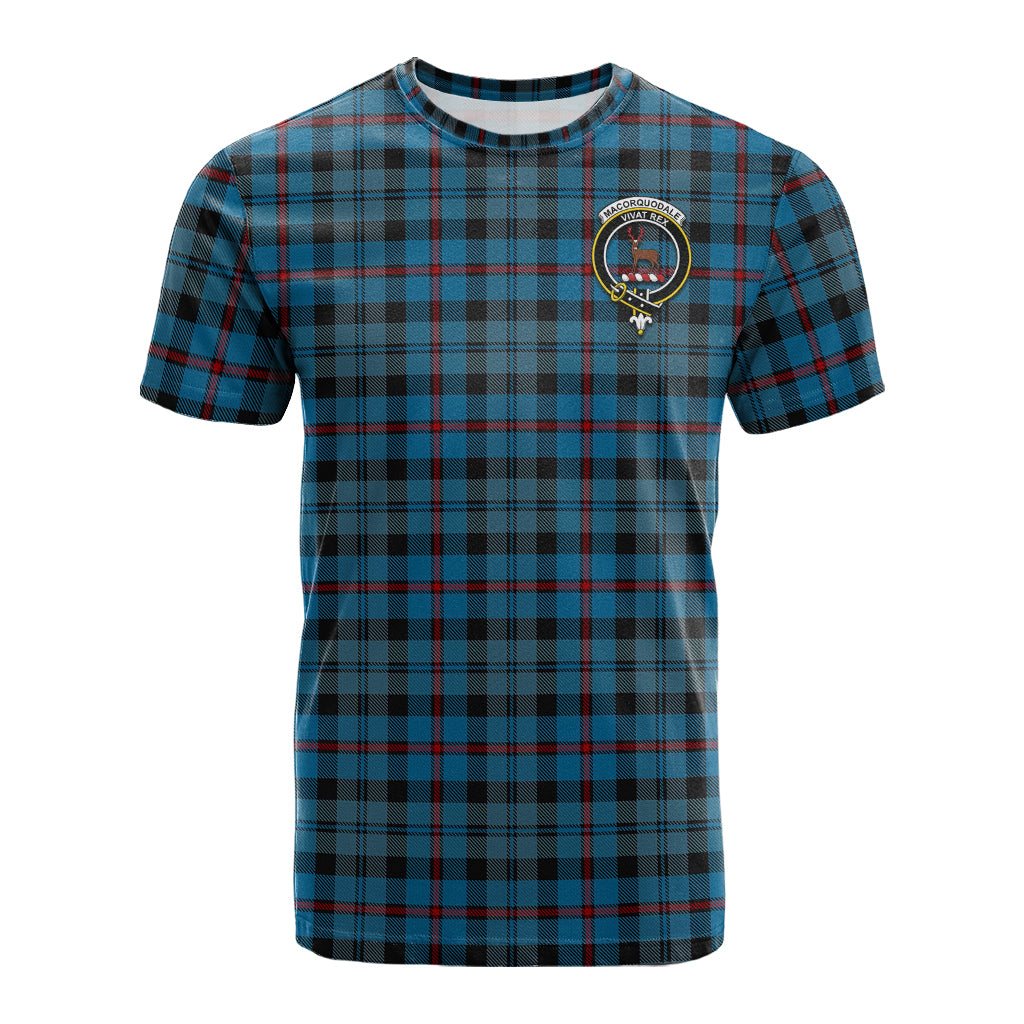 MacCorquodale (McCorquodale) Tartan T-Shirt with Family Crest - Tartan Vibes Clothing