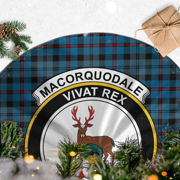 MacCorquodale (McCorquodale) Tartan Christmas Tree Skirt with Family Crest - Tartan Vibes Clothing