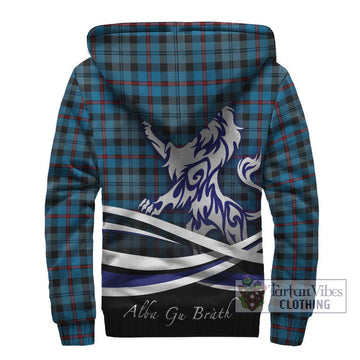 MacCorquodale (McCorquodale) Tartan Sherpa Hoodie with Alba Gu Brath Regal Lion Emblem - Tartan Vibes Clothing