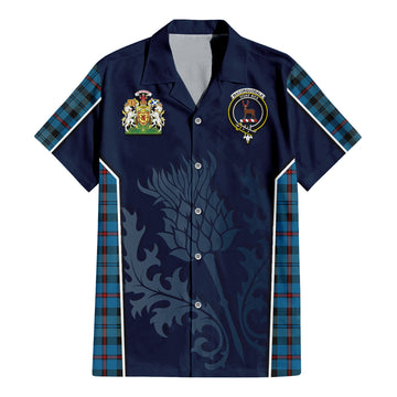 MacCorquodale (McCorquodale) Tartan Hawaiian Shirt with Family Crest and Scottish Thistle Vibes Sport Style - Tartan Vibes Clothing