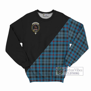 MacCorquodale (McCorquodale) Tartan Sweatshirt with Family Crest and Military Logo Style - Tartan Vibes Clothing