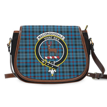 MacCorquodale Tartan Saddle Bag with Family Crest