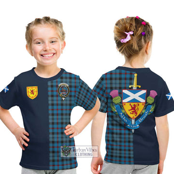 MacCorquodale (McCorquodale) Tartan Kid T-Shirt Alba with Scottish Lion Royal Arm Half Style - Tartan Vibes Clothing