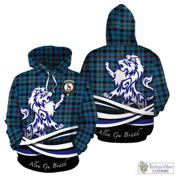 MacCorquodale (McCorquodale) Tartan Hoodie with Alba Gu Brath Regal Lion Emblem - Tartan Vibes Clothing
