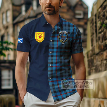 MacCorquodale (McCorquodale) Tartan Hawaiian Shirt Alba with Scottish Lion Royal Arm Half Style - Tartan Vibes Clothing
