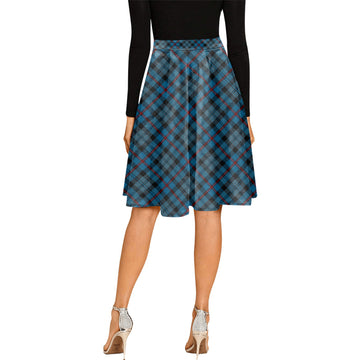 MacCorquodale (McCorquodale) Tartan Melete Pleated Midi Skirt Cross Style - Tartan Vibes Clothing