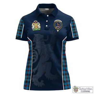 MacCorquodale Tartan Women's Polo Shirt with Family Crest and Lion Rampant Vibes Sport Style