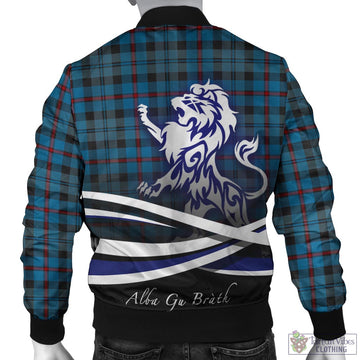 MacCorquodale (McCorquodale) Tartan Bomber Jacket with Alba Gu Brath Regal Lion Emblem - Tartan Vibes Clothing