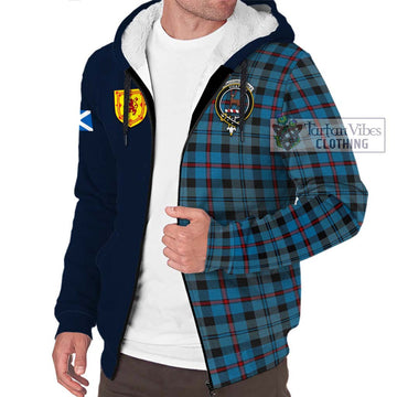 MacCorquodale (McCorquodale) Tartan Sherpa Hoodie Alba with Scottish Lion Royal Arm Half Style - Tartan Vibes Clothing