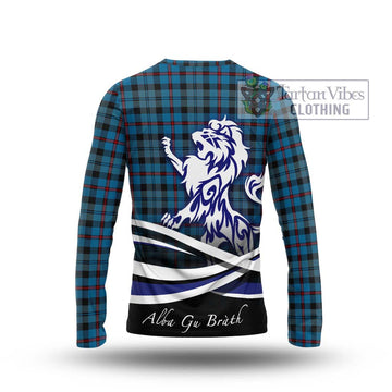 MacCorquodale (McCorquodale) Tartan Long Sleeve T-Shirt with Alba Gu Brath Regal Lion Emblem - Tartan Vibes Clothing