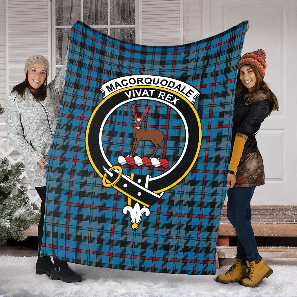 MacCorquodale (McCorquodale) Tartan Blanket with Family Crest - Tartan Vibes Clothing