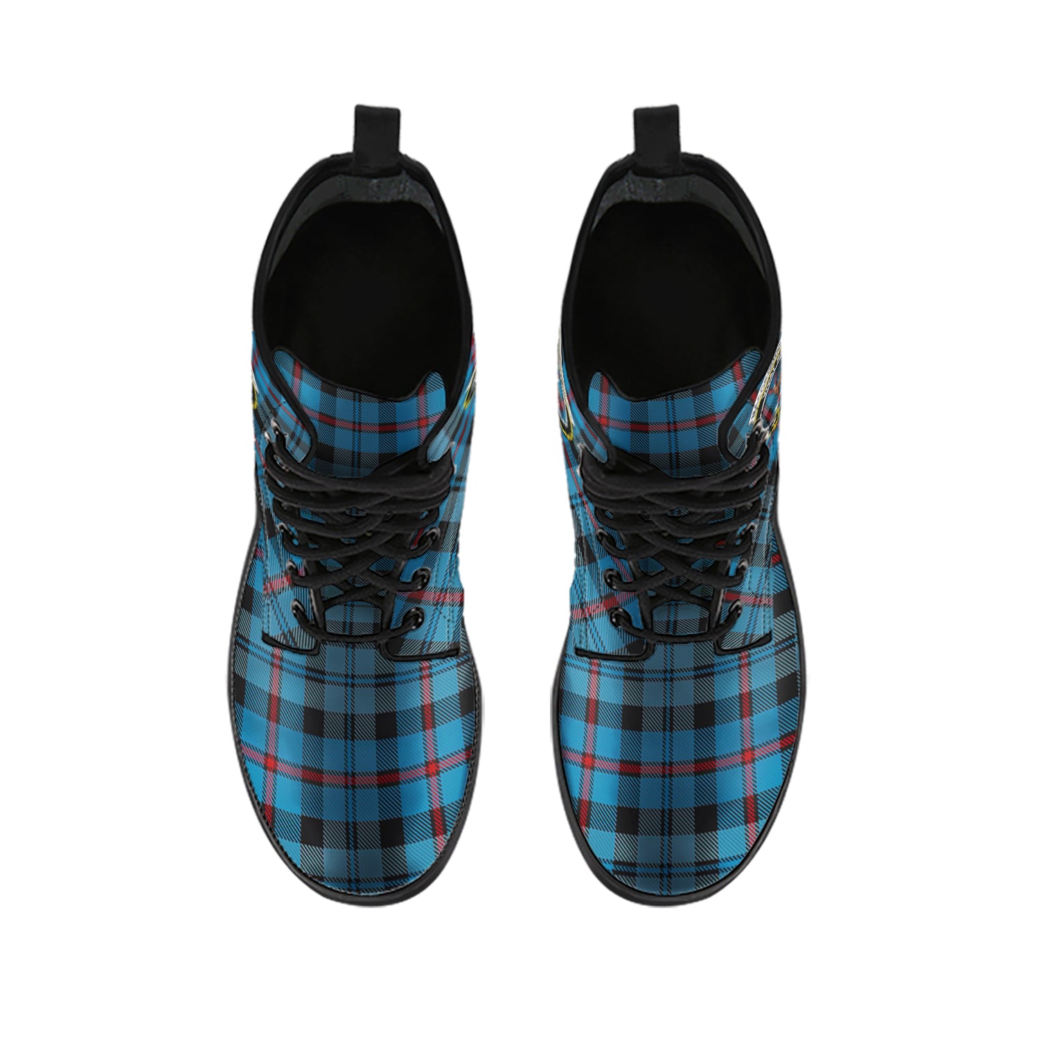 MacCorquodale (McCorquodale) Tartan Leather Boots with Family Crest - Tartan Vibes Clothing