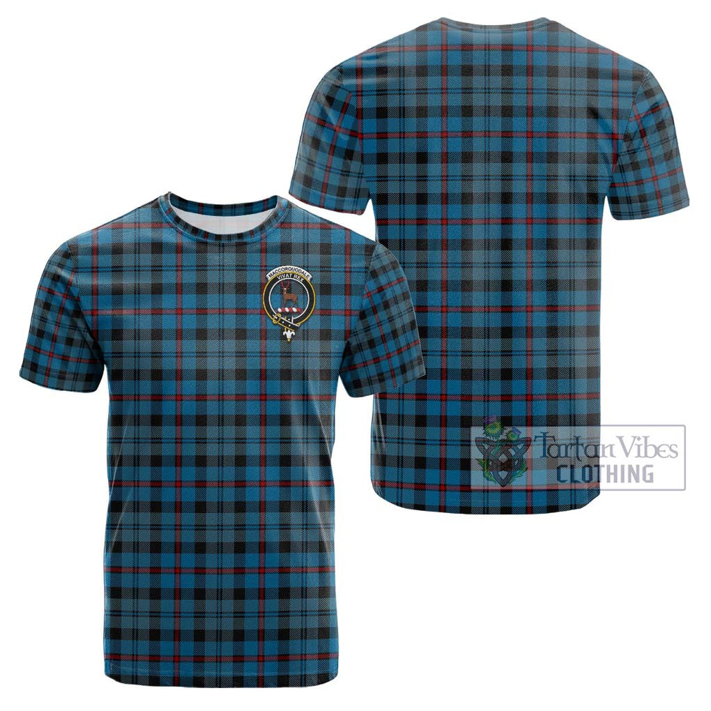 MacCorquodale (McCorquodale) Tartan Cotton T-Shirt with Family Crest - Tartan Vibes Clothing
