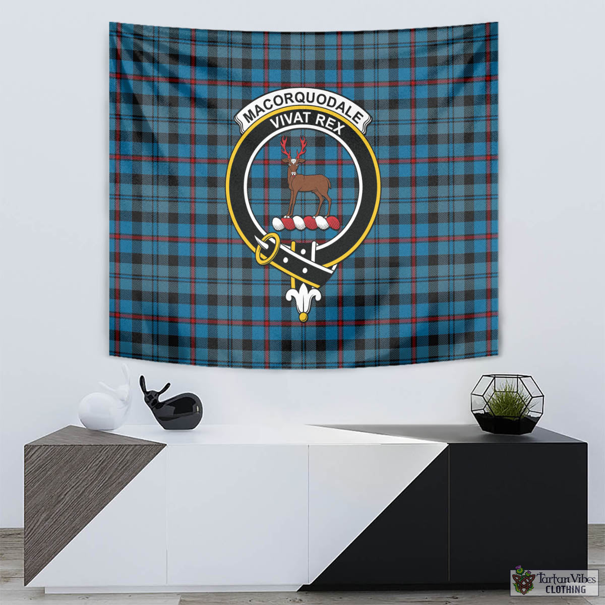 MacCorquodale (McCorquodale) Tartan Tapestry Wall Hanging and Home Decor for Room with Family Crest - Tartan Vibes Clothing