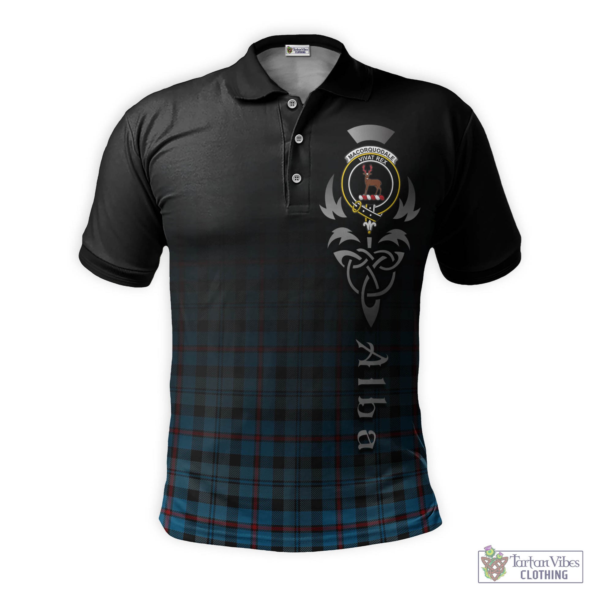 MacCorquodale (McCorquodale) Tartan Polo Shirt Featuring Alba Gu Brath Family Crest Celtic Inspired - Tartan Vibes Clothing