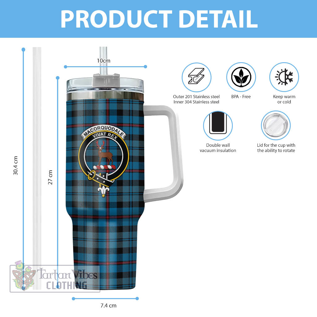MacCorquodale (McCorquodale) Tartan Tumbler with Handle with Family Crest - Tartan Vibes Clothing