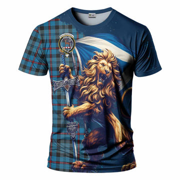 MacCorquodale (McCorquodale) Tartan Family Crest T-Shirt with Scottish Majestic Lion Kid's Shirt - Tartan Vibes Clothing