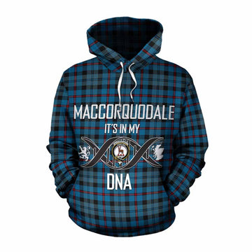 MacCorquodale (McCorquodale) Tartan Cotton Hoodie with Family Crest DNA In Me Style Pullover Hoodie XS - Tartan Vibes Clothing