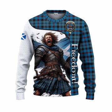 MacCorquodale (McCorquodale) Crest Tartan Knitted Sweater Inspired by the Freedom of Scottish Warrior Unisex - Tartan Vibes Clothing