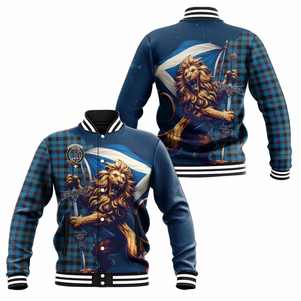 MacCorquodale (McCorquodale) Tartan Family Crest Baseball Jacket with Scottish Majestic Lion Unisex - Tartan Vibes Clothing