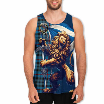 MacCorquodale (McCorquodale) Tartan Family Crest Men's Tank Top with Scottish Majestic Lion Men - Tartan Vibes Clothing