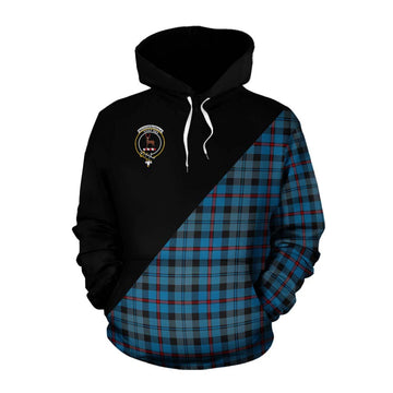 MacCorquodale (McCorquodale) Tartan Cotton Hoodie with Family Crest and Military Logo Style Pullover Hoodie XS - Tartan Vibes Clothing