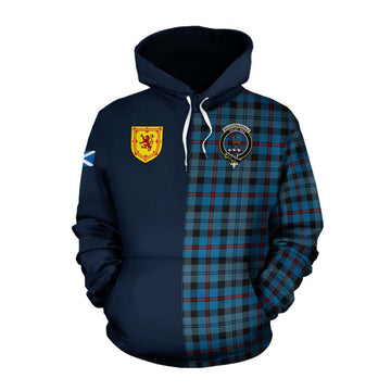 MacCorquodale (McCorquodale) Tartan Cotton Hoodie Alba with Scottish Lion Royal Arm Half Style Pullover Hoodie XS - Tartan Vibes Clothing