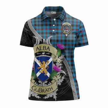 MacCorquodale (McCorquodale) Tartan Family Crest Women's Polo Shirt Lion Rampant Royal Thistle Shield Celtic Inspired Women - Tartan Vibes Clothing