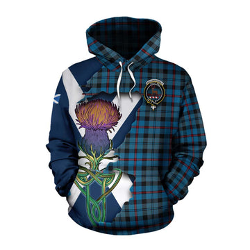 MacCorquodale (McCorquodale) Tartan Family Crest Cotton Hoodie Scottish Thistle Celtic Inspired Pullover Hoodie XS - Tartan Vibes Clothing