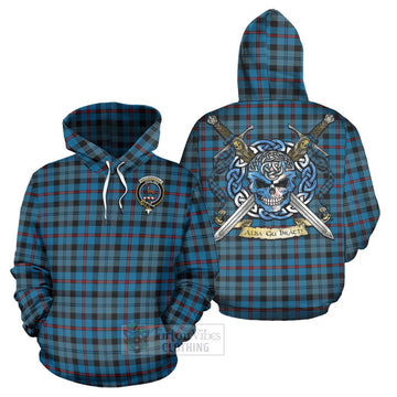 MacCorquodale (McCorquodale) Tartan Hoodie with Family Crest Celtic Skull Style Zip Hoodie - Tartan Vibes Clothing