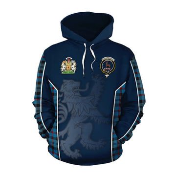 MacCorquodale (McCorquodale) Tartan Cotton Hoodie with Family Crest and Lion Rampant Vibes Sport Style Pullover Hoodie XS - Tartan Vibes Clothing