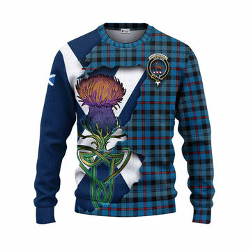 MacCorquodale (McCorquodale) Tartan Family Crest Knitted Sweater Scottish Thistle Celtic Inspired Unisex - Tartan Vibes Clothing