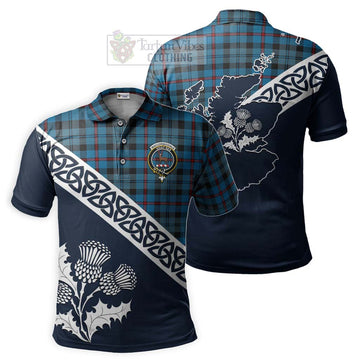 MacCorquodale (McCorquodale) Tartan Polo Shirt Featuring Thistle and Scotland Map Kid - Tartanvibesclothing Store