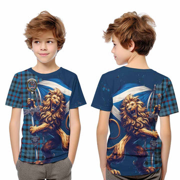 MacCorquodale (McCorquodale) Tartan Family Crest Kid T-Shirt with Scottish Majestic Lion Youth XL Size14 - Tartan Vibes Clothing