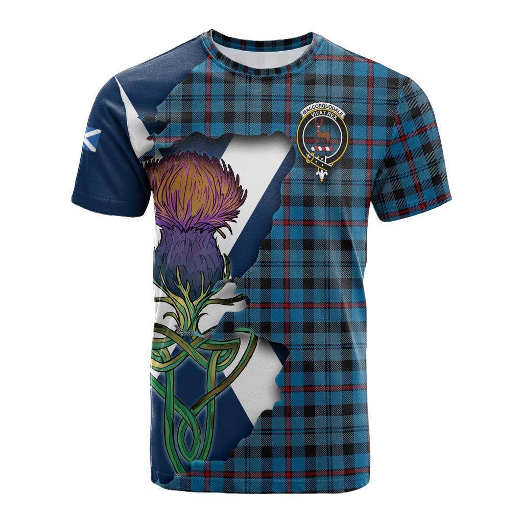 MacCorquodale (McCorquodale) Tartan Family Crest Cotton T-shirt Scottish Thistle Celtic Inspired Kid's Shirt - Tartan Vibes Clothing